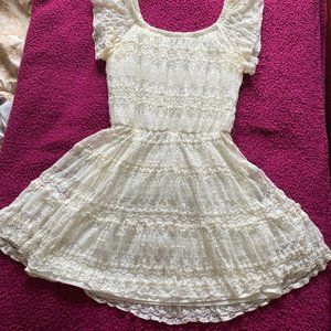 MyMichelle Cream White Lace Dress (Small)